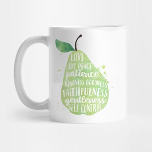 Fruit of the spirit watercolor pear Mug